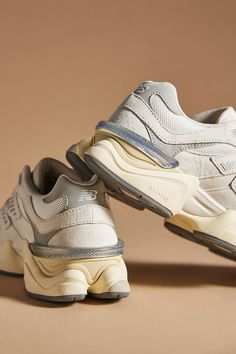 New Balance 9060 Sneakers | Anthropologie 9060 New Balance, Bold Heels, New Balance 9060, Shoe Storage Solutions, Pretty Shoes Sneakers, Statement Shoe, New Balance Sneakers, Swag Shoes, New Balance Shoes