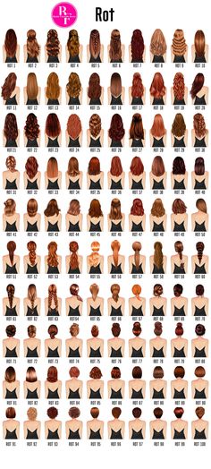 an image of different types of hair in the shape of women's heads and shoulders