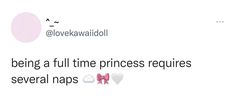 the tweet is being posted on twitter for princesses to be taken home