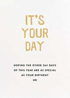 it's your day - paperless postcard