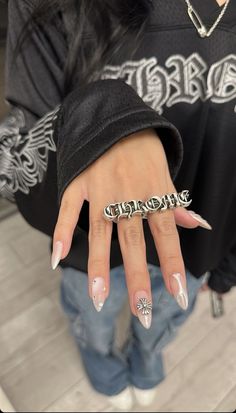 Pretty Gel Nails, Heart Nails, Fire Nails, Funky Nails, Dream Nails, Fashion Mistakes, Long Acrylic Nails, Chrome Hearts, Floral Dresses