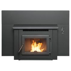 True North TN40 42 Black Vented Pellet Insert, EPA2020 Certified Pellet Fireplace Insert, Best Pellet Stove, Pellet Fireplace, Pellet Stove Inserts, Wood Pellet, Ceramic Fiber, Fireplace Insert, Systems Engineering, Wood Pellets