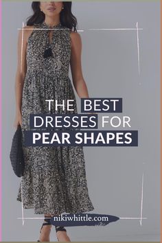 These flattering dresses look great on a pear shape! Whatever your personal style, from elegant to casual, discover styles for every occasion. This style guide will help you create a pear-shaped fashion with dresses that enhance your pear shaped fashion. Select from mini dress, maxi dress, A-line dress, and long dress styles. Update your clothes for pear shape and choose a dress for a pear shape body types. Simplify dressing for a pear body shape with our guide. Dress - VERY Maxi Dress For Pear Shape Body Types, Bodycon Dress For Pear Shape, How To Dress A Pear Shaped Body Style, Pear Shape Dress Guide, Dresses For Petite Curvy Women, How To Dress Pear Body Shape, Best Clothes For Pear Shape, Clothes For Pear Shape, Pear Outfits Body Shapes