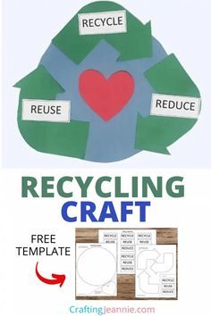 a collage of recycling crafts with the words recycling craft on it