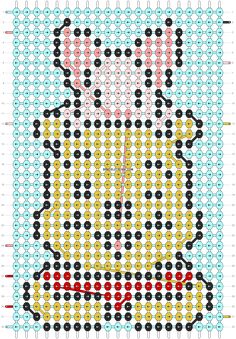 a cross stitch pattern with an image of a cat on it's back side