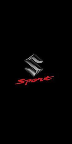 a black background with red lettering and the word sports on it's left side