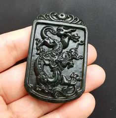 Chinese antiquity dragon Carved Amulet Jade Pendant,1.Material: natural black green jade stone bead, top with pass hole2.Size of bead:  approx,  56mm x36mmx6mm  in size. 3. this price is 1 bead.4. fit make earring /brooch/pendant/necklace ect jewelry,5.If you have speical requests, I'll be happy to do it for you.6.Returns:I accept returns.1)Send me an email within 7 days and let me know the item is being returned.2)I will refund your money after we recieve our merchandise.3)Precondition:the item Black Jade Jewelry With Natural Stones, Handmade Black Jade Necklace, Black Jade Jewelry For Gifts, Black Spiritual Jewelry With Dragon Design, Spiritual Black Jewelry With Dragon Design, Bead Top, Earring Brooch, Mythical Animals, Ancient Dragon