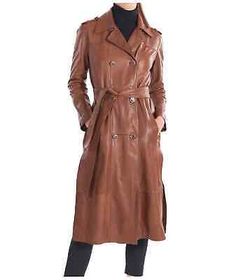 (eBay) SEXY Women's Pure Soft Genuine Lambskin Leather Jacket Long Overcoat Trench Coat Winter Office Leather Jacket With Belt, Fall Double-breasted Leather Outerwear, Luxury Leather Jacket With Double Button Closure For Fall, Luxury Double-breasted Leather Jacket For Fall, Luxury Solid Outerwear For Fall, Leather Outerwear With Double Button Closure For Fall, Winter Leather Jacket With Belted Design, Double-breasted Leather Winter Outerwear, Winter Belted Leather Jacket With Long Sleeves