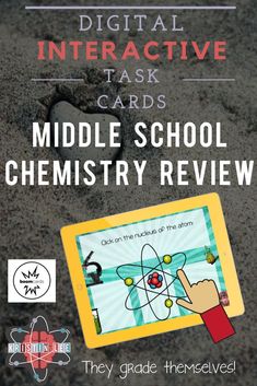 a book cover with the title, middle school science review and an image of a hand pointing