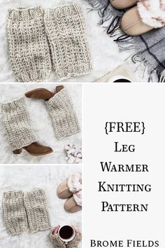 the free leg warmer knitting pattern is shown