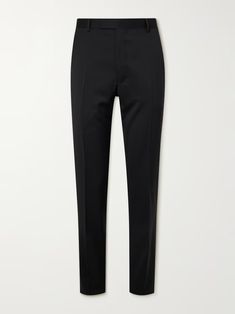 MR P. Slim-Fit Wool Tuxedo Trousers for Men | MR PORTER Mr P, Tuxedo Pants, Modern Man, Mr Porter, Black Wool, Wedding Suits, Black Tie, Fashion News, Latest Fashion