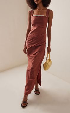 Paris Georgia, Moda Operandi, Red Color, Designer Fashion, Georgia, Slim Fit, Maxi Dress, Paris, Fashion Design