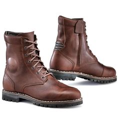 These boots are super comfortable not just on a bike but also a casual boot. We wear them ourselves so... Moto Clothes, Mens Motorcycle Boots, Мотоциклы Cafe Racers, Waterproof Leather Boots, Women's Motorcycle Boots, Cheap Boots, Outfits Hombre, Riding Gear