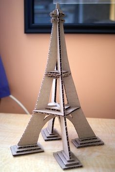 a model of the eiffel tower on a table