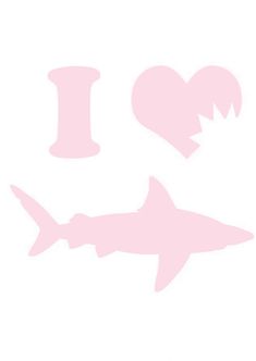 i love sharks in pink and white