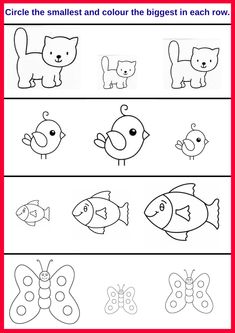 the worksheet for children to learn how to draw animals and fish in different ways