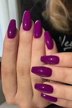 Red Violet Nails, Fuschia Nails, Red And White Nails, Lilac Nails, Lavender Nails, Pink Gel, Purple Nail, Makijaż Smokey Eye, Colorful Nail Designs