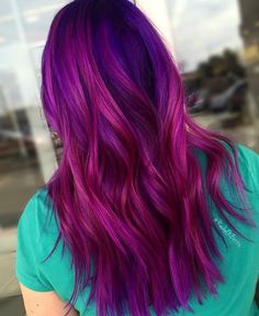 #Hair @beautifinder Rockstar Hair, Hair Palette, Exotic Hair, Vivid Hair, Hairdressing Training, Magenta Hair, Vivid Hair Color, Creative Hair Color, Violet Hair