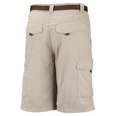 These lightweight, durable Columbia Silver Ridge Cargo Shorts for Men boast Omni-Shade UPF 50 sun protection and Omni-Wick advanced evaporation to keep you cool and dry. The side-elastic waistband inserts and gusset detail enhance comfort and mobility. These men's cargo shorts also come with a cloth belt. The shorts feature 6 pockets, including 2 cargo pockets, to provide abundant storage. Columbia Silver Ridge Cargo Shorts are made from 100% nylon ripstop and recycled 57% polyester/43% polyeste Casual Moisture-wicking Cargo Shorts, Nylon Cargo Pants With Built-in Shorts For Outdoor, Military Cargo Shorts, Military Camouflage Cargo Shorts For Outdoor, Military Cargo Shorts With Multiple Pockets For Outdoor, Cloth Belt, Cargo Shorts Men, Mens Cargo, Good Brands