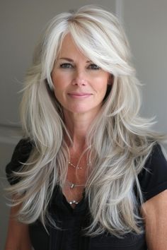 Layers and bangs instantly elevate long hair. These 49 hairstyles for 2024 have us swooning over the shape, movement and intrigue of long layered locks with fringe. 👆 Click for more ideas！ Stunning Blonde Hair, Diamond Blonde Hair, Long White Hairstyles, Long Hairstyles For Square Faces, Platinum Ice Blonde Hair, Long Hair Over 50 Older Women, Long Layered Hair With Side Bangs, Layered Hair With Bangs, Gorgeous Gray Hair