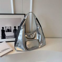 realaiot Y2K Street Wear Tote Bag, Trendy PU Leather Hobo Bag, Large C – Realaiot Y2k Street Wear, Faux Fur Handbag, Vintage Shoulder Bag, Bag Silver, Leather Hobo Bag, Coffee Colour, Womens Crossbody Bag, Bag Dress, Leather Hobo