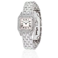 Cartier - Panthere 18K White Gold Panthere De Cartier Small Model Diamond Ladies Watch Cartier Watches Women, Diamond Watches Women, Cartier Panthere, Cartier Watch, Gold Case, Ladies Watch, Brilliant Cut Diamond, Estate Jewelry, Fashion Advice