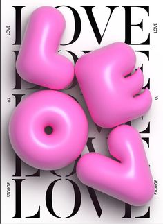 Inflate font on behance, poster design, love, love type, typography example, typography example Inspiration Typographie, Banner Web, Illustrator Design Tutorial, 타이포그래피 포스터 디자인, 3d Typography, Adobe Illustrator Tutorials, Type Posters, Graphic Design Trends, Graphic Design Fun