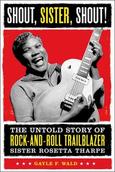 an advertisement for the rock and roll trailblazer, featuring a smiling man holding a guitar