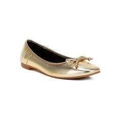 Add an elegant touch to your everyday looks with these Rag & Co Chuckle women's metallic ballet flats.Click this FOOTWEAR GUIDE to find the perfect fit and more! Add an elegant touch to your everyday looks with these Rag & Co Chuckle women's metallic ballet flats.Click this FOOTWEAR GUIDE to find the perfect fit and more! FEATURES Bow detail Metallic pleather constructionDETAILS Metallic pleather upper Polyurethane lining Polyurethane midsole TPR outsole Round toe Slip-on Polyurethane footbed Slip-resistant outsole 0.75-in. heel Spot clean Imported Size: 8. Color: Gold. Gender: female. Age Group: adult. Metallic Ballet Flats, Bow Detail, Everyday Look, Flat Shoes Women, Ballet Flats, Enchanted, Gender Female, Shoes Flats, Age Group