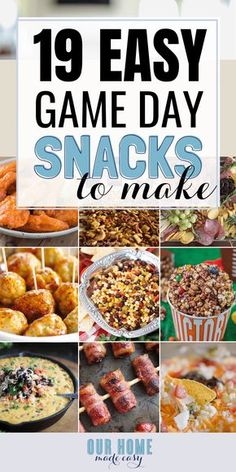 19 easy game day snacks to make