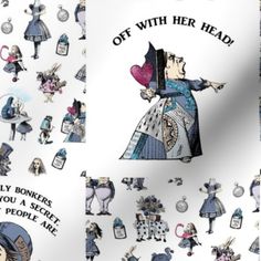 an image of a book cover with alice and the wonderland tea party characters on it