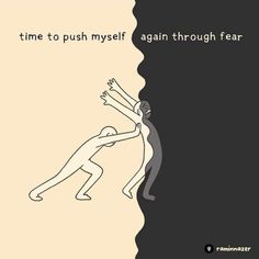 the cover art for time to push myself through fear