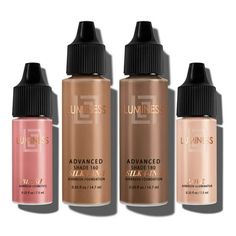 Introducing the Luminess Airbrush Silk 4-in-1 Foundation Makeup Starter Kit, available for a flawless look. This kit features 2 airbrush foundations, high-coverage concealer, and an all-in-one foundation for a complete makeup solution. Elevate your beauty routine with airbrush technology that delivers impeccable coverage and a radiant finish. Transform your makeup game  order now to experience the ultimate in beauty innovation. Size: 0.50 oz.  Color: Rich. Airbrush Makeup Kit, High Coverage Concealer, Makeup Starter Kit, Complete Makeup, Airbrush Foundation, Makeup Spray, Maybelline Super Stay, Makeup Game, Foundation Makeup