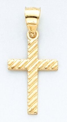 14K Gold Cross Pendant (charm). The measurements are 25.55mm in height including the bail, 12mm in width. Gold Cross Pendant