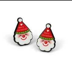 New In Package, So Adorable!! Resin, Stainless Steel, Rubber Backing Price Is Per Pair Festive White Earrings For Winter, White Festive Earrings For Winter, White Christmas Festive Earrings, White Festive Christmas Earrings, Festive White Earrings For Christmas, Blue Earrings For Christmas Gift, Christmas Stud Earrings, Santa Earrings, Helping Someone