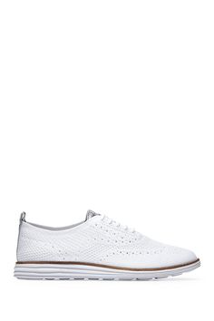 A pair of comfy, knit upper sneakers matches with anything in your closet for a sporty chic look. Sizing: True to size. B=standard width. Round toe. Wingtip and brogue detail. Lace-up closure. Back pull-tab. Removable padded insole. White sole. Imported Wingtip Oxford, Cole Haan Zerogrand Oxford, Sporty Chic, Womens Oxfords, Pull Tab, Up Styles, Chic Look, Cole Haan, Nordstrom Rack