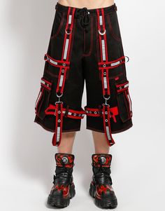 TRIPP NYC - ELECTRO REFLECTOR DARKSTREET PANT Punk Pants Outfit, Cool Punk Outfits, Cyberpunk Cosplay Bottoms With Belt Loops, Emo Tomboy, Punk Rave Outfits, Tripp Pants, Rave Pants, Dark Outfits, Tripp Nyc