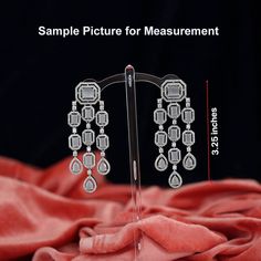 Elegant Cubic Zirconia long dangle tassel earrings for women. Luxury Party wear earrings set makes the perfect gifts for Bridesmaids, Wife, Mother, Sister or Gift for loved ones. Earrings length: 3.25 inches Gifts For Bridesmaids, American Diamond Necklaces, Indian Fashion Jewellery, Oxidized Necklace, Luxury Party, Long Drop Earrings, Indian Style, Crystal Stone, Metal Earrings