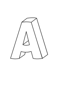 the letter a is drawn in black and white