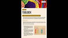 the toolbox is full of colorful crochet hooks