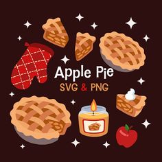 apple pies and apples with the words svg & png