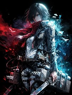 Mikasa Ackerman ❤️//    #attackontitan #aot #mikasa . Attack On Titan Series, Attack On Titan Aesthetic, Goku Wallpaper, Clock Wallpaper, Characters Inspiration Drawing