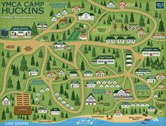 a map of the yyc camp hockin's resort and campground area