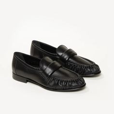 The Vitalia - Black - Soft Calf Leather - M.Gemi Formal Calf Leather Slip-ons For Spring, Spring Calf Leather Loafers With Almond Toe, Modern Calf Leather Loafers For Spring, Calf Leather Slip-on Loafers, Spring Calf Leather Slip-on Loafers, Spring Slip-on Calf Leather Loafers, Modern Business Loafers With Padded Heel, Spring Formal Calf Leather Slip-ons, Spring Calf Leather Workwear Shoes