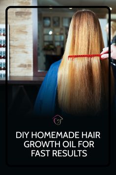 This easy DIY homemade hair growth oil will give you fast results. It contains powerful carrier oils and essential oils proven to speed up hair growth. https://athomespaday.com/homemade-hair-growth-oil/