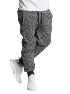 PRICES MAY VARY. Our Men's Jogger sweatpants made of premium fleece fabric, provide you a soft and comfortable feel in a stylish fit. Side deep pockets offer convenient storage. The elastic waistband of joggers sweatpants ensures perfect fit, which allows you to exercise comfortably. Fleece joggers sweat pants for men are perfect both for lounging and outdoor activities, like basketball training, football training, soccer, jogging, cycling, climbing, hiking etc. Heavy sweats are great for stayin