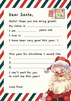 a santa letter to santa claus