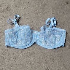 36c, Light Blue, Lace, Victoria's Secret Bra. Removable Straps. Original Packaging, Nwt, Smoke Free Home Victoria Secret Bras, Lace Bra, Women's Intimates, Light Blue, Bra, Lace, Women Shopping, Blue, Color