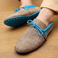 Summer Fashion Weaving Casual Soft Loafer Shoes-unisex-wanahavit-Blue Casual Shoes-6.5-wanahavit Mens Shoes Summer, Stile Casual Chic, Mens Fashion Edgy, Lace Up Flats, Peregrine, Nike Shox, Shoes Summer, Mens Dress, Lacing Sneakers