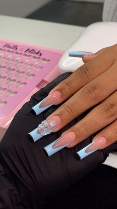 Blue nails inspo Light Blue Nails, Baby Blue Nails, Nails Inspo, Blue Nails, Dress Code, Dress Codes, Baby Blue, Outfit Inspirations